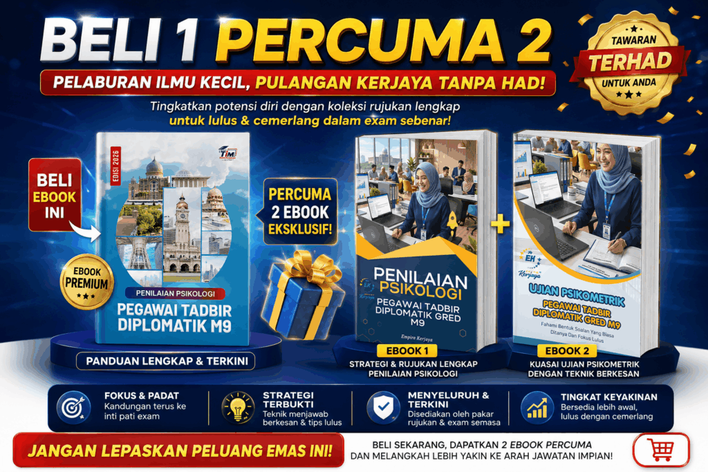 Ujian Psikometrik Pegawai Tadbir Diplomatik Gred M9 2